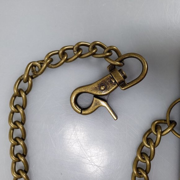 Men's Distressed Leather Vintage RFID Blocking Motorcycle Brown Wallet In Box - Picture 9 of 10